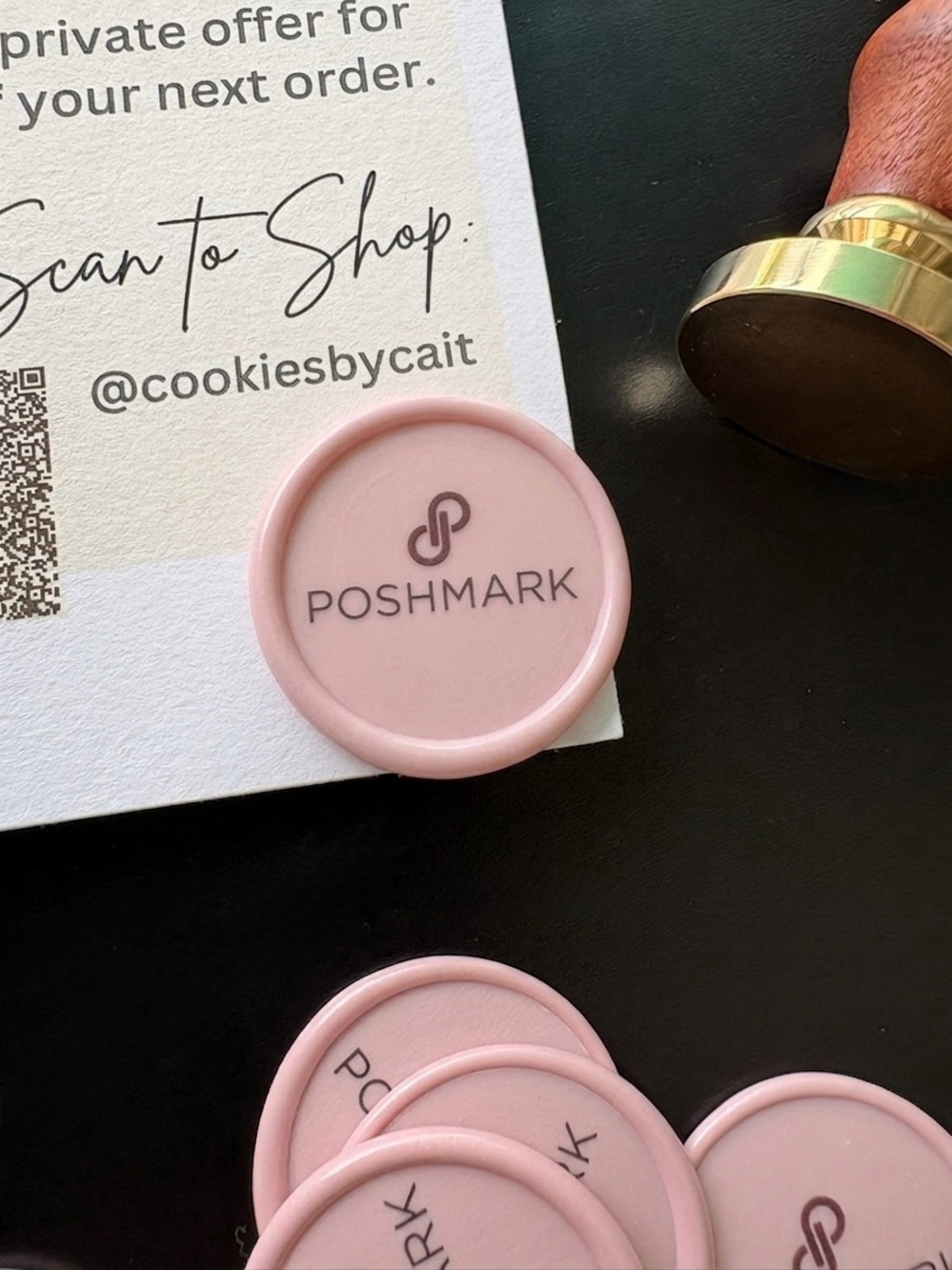 POSHMARK Branded Wax Seal Stickers | Premium Reseller Packaging Supplies - Picture 11 of 14